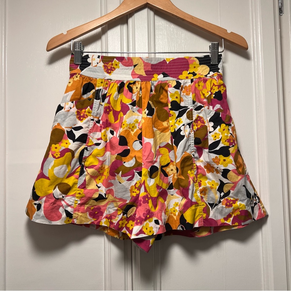 Circus NY by Sam Edelman Geo Print Cotton Shorts Floral Collage size Small